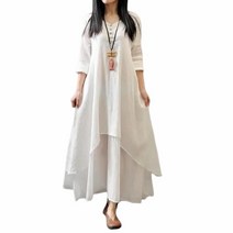 춘추 린넨 긴팔 원피스 개량한복 선녀복