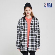 NBA NBA 엔비에이 빠른배송 남여공용 후드탈착 체크 셔츠(레드)N201SH210P 부천점