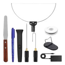 스티로폼절단기 자르기 칼 커터18W 3 in 1 Electric Styrofoam Cutter Cutting Machine Styro Foam Pen Por, 03 9pcs 3 in 1 UK Plug