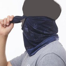 환자 어르신 자외선차단 여름 바라클라바 걷기 간편착용 레저목스카프, 곤색