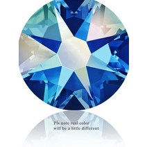 크리스탈 캐슬 우수한 AB 컬러 비 핫픽스 납유리 콜드 블링 플랫백 스톤 Diy 3D 네일 아트 라인석 공예 6ANHFABC, [02] ss20 Non-Hotfix, [02] 1440pcs, [20] C315 Capri Blue AB