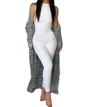 강아지 점프 슈트 Streetwear 화이트 블랙 니트 한 Bodycon 점프 여성 작업복 2020 민소매 솔리드 스키니 R, 03 WHITE_03 L