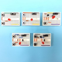 논리게이트 브레드보드 전기회로 키트 실험세트 교육장난감 초등과학교구 실험완구 과일전지용판 조립키트