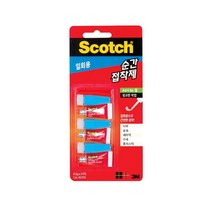 3M 스카치 일회용 젤형 순간 접착제 0.5g 3개입 AD119
