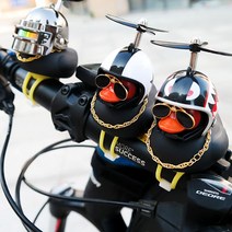 귀여운 프로펠러 헬멧 led 블랙 러버덕 꾸미기 오리 전조등 씽씽카 자전거 퀵보드 오토바이 스쿠터 바이크, wc614 옐로우덕