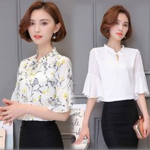 TN965 리본끈 쉬폰 블라우스 7색상