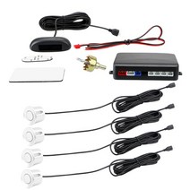 후방카메라 사각지대경고 센서 과속 자동차 후진 레이더 LCD 주차 센서 12V DC 부저 감지기 시스템 Parktr, [02] White Sensor, 02 White Sensor