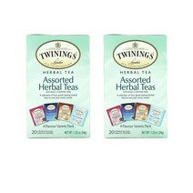 트와이닝 어쏘티드 허브티 버라이어티팩 34g 20티백 Twinings Assorted Herbal Teas Variety Pack, 2팩