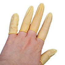 라텍스 핑거코트 손가락 골무 황색 50g 1봉 정전기방지