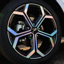 [카르쉐] 디올뉴 니로 하이브리드 2세대 SG2 휠스티커 18인치 휠마스크 홀로그램 차량용품, 헤어라인블랙, 차량 한 대분