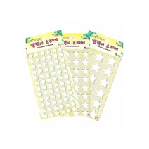 청양토이 깜찍이스티커별흰색 펠트별스티커, 10mm