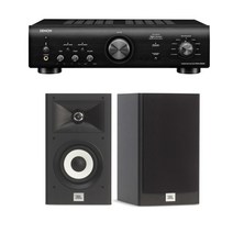 데논 PMA-600NE + JBL Stage A120 하이파이오디오, 스피커(블랙), PMA-600NE(실버)