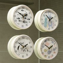 팀브로스 귀여운 디자인 욕실 흡착 방수 시계 벽시계, 부엉이