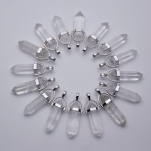 패션 천연석 좋은 품질의 크리스탈 기둥 펜던트 목걸이 쥬얼리 혼합 매력 액세서리 만들기 24 pc