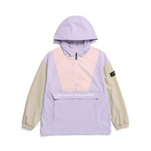 내셔널지오그래픽키즈 23SS K231UFT260 배색 후드아노락 JP LAVENDER