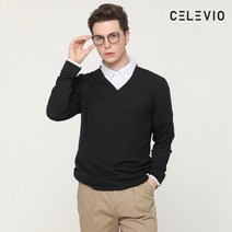 셀레비오 셀레비오 레이어드에센셔츠_블랙
