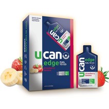 UCAN 유칸 스포츠 지구력 엣지 에너지젤 스트로베리 바나나 12개입, 1개