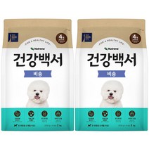 건강백서 비숑 프리제 4kg (2kgX2개) +쿠키펫3종세트, 닭, 2kg, 2개