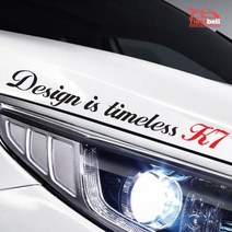 K7 흘림체 슬로건 로고 데칼 차량용스티커 SUV 흠집, 그레이, 중형