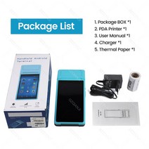 영수증 사진 인생네컷 안드로이드 8.1 PDA 터미널 POS 기계 내장 58mm BT 열 영수증 빌 프린터 지원 Wifi, 02 Blue 3G_01 EU 플러그