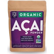 FGO Organic ACAI Powder (Freeze-Dried) 오가닉 아사이 파우더 100% From Brazil, 4 oz (113g)