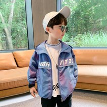 CIUUC 아동복 소년 코트 2021 년 가을 새로운 한국 넥타이 염색 어린이 봄과 가을 조수 브랜드 후드 코트