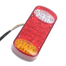 12V 32 LED 자동차 트럭 테일 라이트 미등 후방 정지 브레이크등 신호등 표시기 트레일러 트럭 캐러밴 밴 U, 한개옵션0