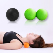모던홀릭 싱글 더블 마사지볼 라크라스볼, 1개, 마사지볼 더블 - 블랙