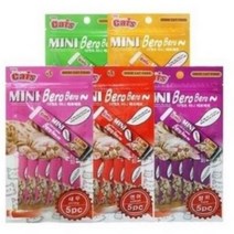 더캣츠 미니 베로베로 고양이간식 5종 x 5p, 연어. 새우. 가리비. 닭고기. 참치, 12세트