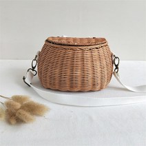 라탄가방 여름 숄더백 라피아 가방 여성 작은 큰 뒤 바구니 어린이