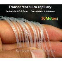 10 메터/몫 식품 등급 실리카 모세관 투명 실리콘 호스 미세 실리콘 고무 호스 I.D. 0.5-2MM/O.D. 1-5MM, 1 x 4mm x 10M
