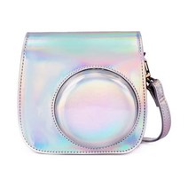 필름 카메라 폴라로이드 사진기 플로라이드 인화 미니 Instax Mini 11 9 8 용 PU 가죽 카메라 케이스 (숄더, 16 Silver bag