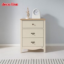 데코라인 카르멘 3단서랍장, 오크,아이보리