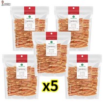 네츄럴코어 천연간식 닭가슴살 오리가슴살 대용량 육포, 5팩, 닭가슴살 스틱 400g