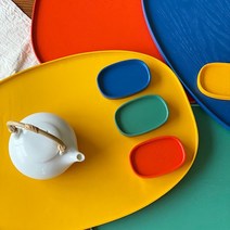 컬러 옻칠 자인 트레이 4 COLOR / 2 SIZE, 2. 청현색(미니)
