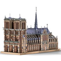 3d 입체퍼즐 금속 메탈 우드 나무 조립키트 piececool Piececool-3D 금속 노트르담 드 파리 모델 빌딩 키트, 01 보라색, 한개옵션1