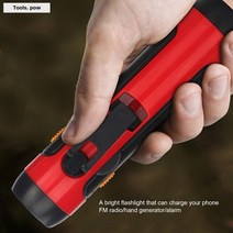 자가발전라디오 야외 비상 손전등 및 수동식 발전기 전원 공급 장치 led 손전등 음성, 협력사