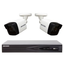 하이크비전 CCTV 2채널 세트 IP카메라2대 + 1테라 장착한 NVR 1대 + 기본10m UTP케이블 2개로 구성, 실내돔형2대, 30m X 2개