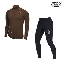 폭스레이싱 사계절 긴팔저지 타이즈 세트 L171_187BR 자전거의류 라이딩복