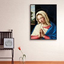 [더벨라] 사소페라토 - 기도 하시는 성모 마리아 전원 배경 The Madonna at Prayer a Landscape beyond 모던프레임 캔버스액자