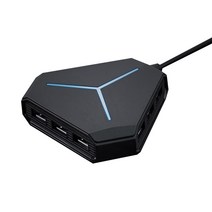 USB 허브 고속 충전 다중 장치 분배기 어댑터 6 포트 고속 카드 판독기 라이트 데스크탑 노트북 모바일 액세서리, BLACK 6 USB 2.0 port