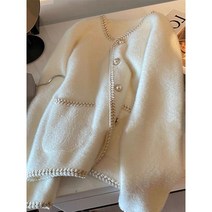 [모직숏자켓] 패션고리 여성 체크무늬 단추 모직 자켓 W30114