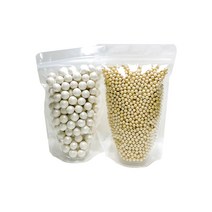 럭스펄 화이트 200g 조개마카롱 장식 왕관케이크 데코 초콜릿 과자 식용구슬 소분상품 베이킹재료 홈베이킹 하나베이킹푸드, 럭스펄화이트 200g