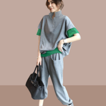 꽃소담 여성 반팔 트레이닝 상하복 츄리닝세트 홈웨어QQA63