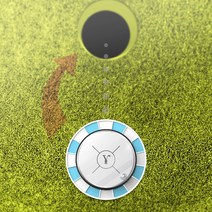 300야드 수평볼마커 2개 경사볼마커 구슬 수평계 그린 라이 원퍼트 골프악세사리 자석클립, 플라워:플라워