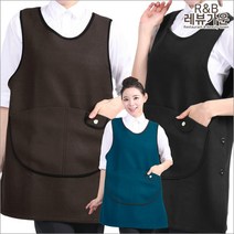 레뷰가운 AE275 모직앞치마 겨울 두꺼운 방한 원피스형 기모 앞치마, AE275_검정그라데이션L, 1개