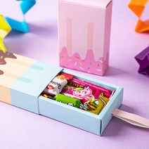 단체 판촉 행사 홍보 과자 간식 상자 개별 포장 박스, 1개, 라벨디자인선택