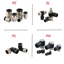 에어 톱 직소 블랙 에어 호스 피팅 1/8 4mm/6mm/8mm/10mm PC 튜브 커넥터 공압 퀵 커플 링 파이프, [04] SL, [01] 4-M5 (4mm-M5)