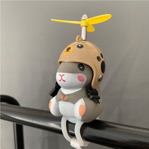 바이크 햄스터 자전거 헬멧 오토바이 러버덕 악세사리, 핑크토끼햄스터