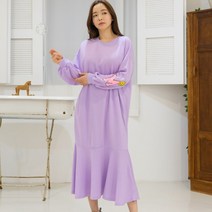 스마일M 머메이드 프릴 긴팔 봄 롱원피스 여성홈웨어